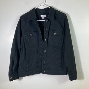 Womens D & Co Stretch Denim Jacket Black M A257142